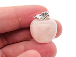 Apple crystal pendant with healing gemstones from GemstoneGO, featuring a clear and polished gemstone pendant on a delicate chain.