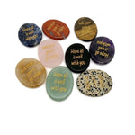 Hope All Is Well With You engraved crystal pocket stone from GemstoneGO, featuring a polished clear gemstone for healing and positivity.