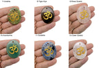 Crystal amulet engraved with Om symbol, drilled for jewelry, representing spiritual insight and guidance by GemstoneGO.