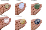 Teardrop-shaped natural gemstone worry stone from GemstoneGO, soothing crystal for relaxation, measuring 4.5x3.5cm, mixed gemstones