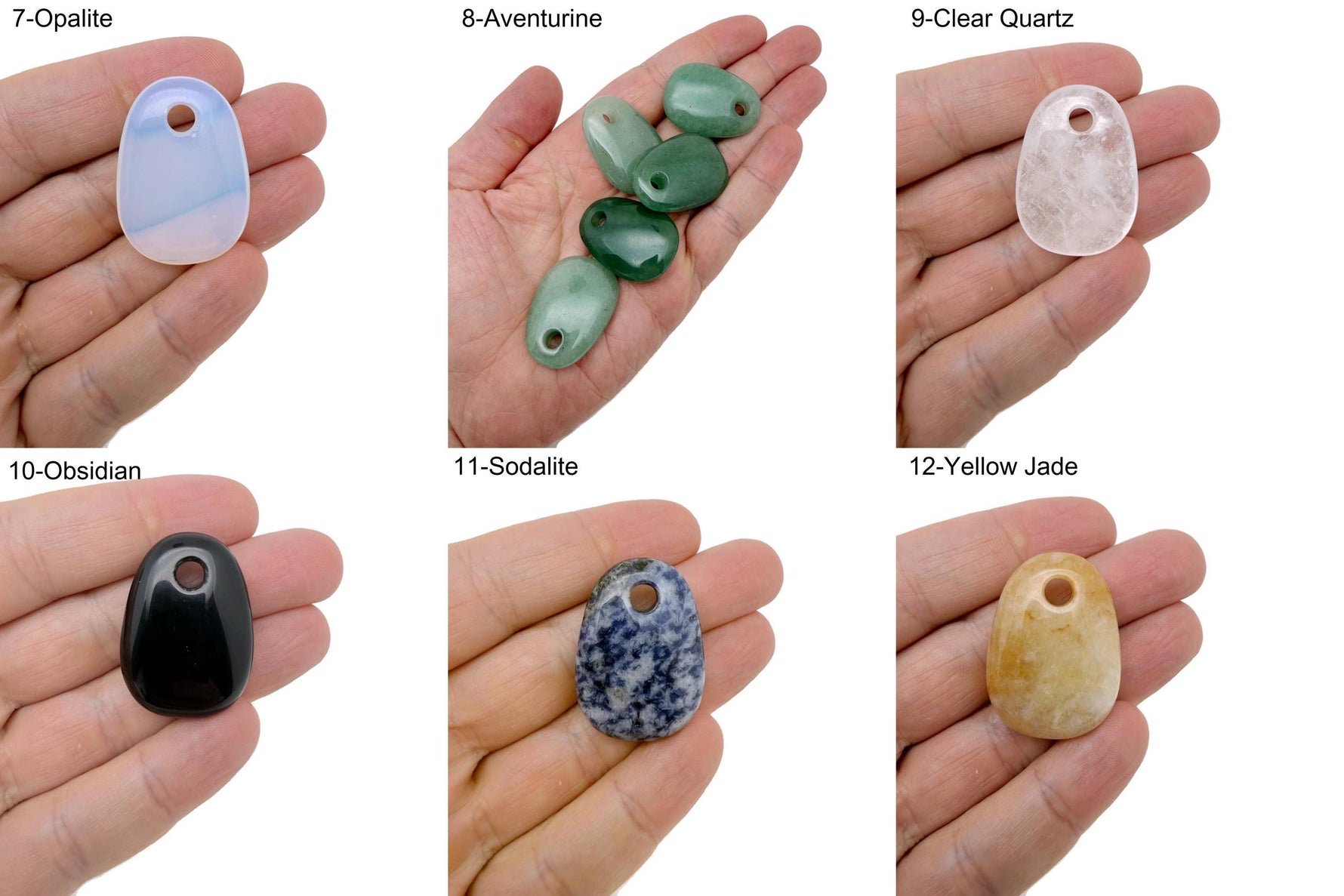 Oval crystal pendant from GemstoneGO, natural stone jewelry making bead in mixed colors, showcasing a polished oval shape.