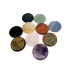Round gemstone pendant featuring a drilled natural crystal disc charm from GemstoneGO, showcasing vibrant colors and intricate details.