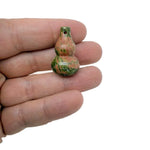 Wu Lou crystal pendant featuring a gemstone gourd design from GemstoneGO, showcasing a colorful, polished gemstone gourd pendant on a cord.