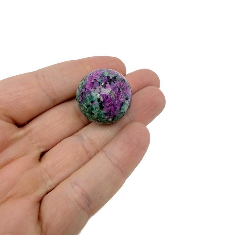 Ruby Zoisite Sphere Gemstone Crystal Ball - 25mm - SP1172