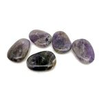 Oval amethyst crystal pendant from GemstoneGO with natural purple stone and silver bail for jewelry making.