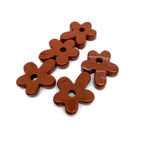 Red Jasper flower gemstone pendant with carved crystal flower charm, showcasing vibrant red stone and intricate floral design.