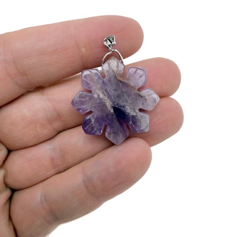 Amethyst Gemstone Pendant - Healing Stone - NC1925