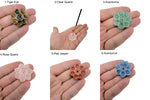 Natural crystal flower incense holder by GemstoneGO, carved gemstone stick burner for meditation and aromatic incense use.