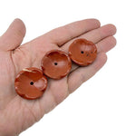 Red Jasper crystal carving incense holder shaped like a flower, designed for cleansing and relaxation, by GemstoneGO.