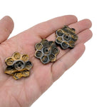 Tiger Eye crystal flower incense holder by GemstoneGO, carved gemstone stick burner for meditation and aromatic burning.