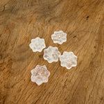Clear quartz crystal flower incense holder by GemstoneGO, carved gemstone stick burner for meditation and decorative use.