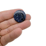 Round polished flat gemstone slab, 25mm pocket stone for meditation, smooth mixed crystal gemstone from GemstoneGO