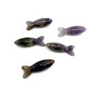 Amethyst fish gemstone pendant from GemstoneGO, featuring a lucky fishing charm design, perfect as a gift or talisman.