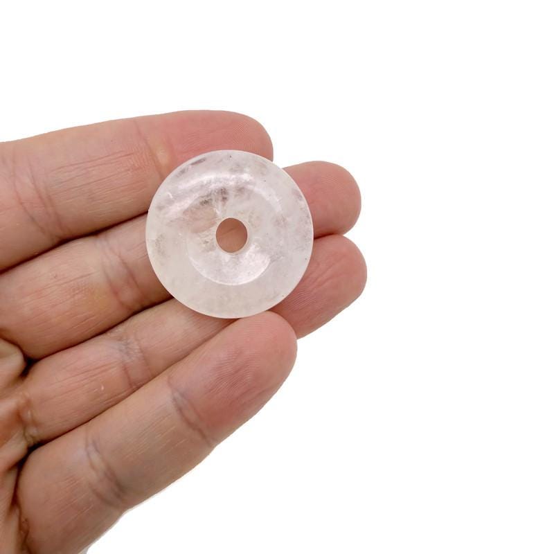Crystal donut-shaped Pi stone gift from GemstoneGO, 30mm size, featuring a colorful mixed gemstone design.