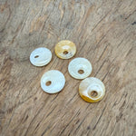 Yellow jade crystal donut pendant, 20mm Pi stone with a polished surface, from GemstoneGO.