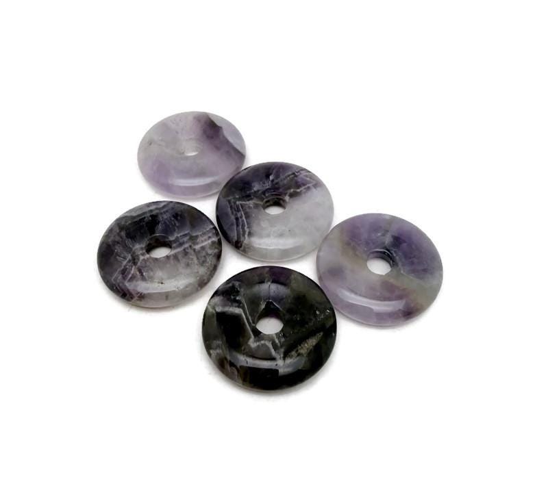 Donut de cristal de amatista - Piedra Pi - 30mm - DO1094