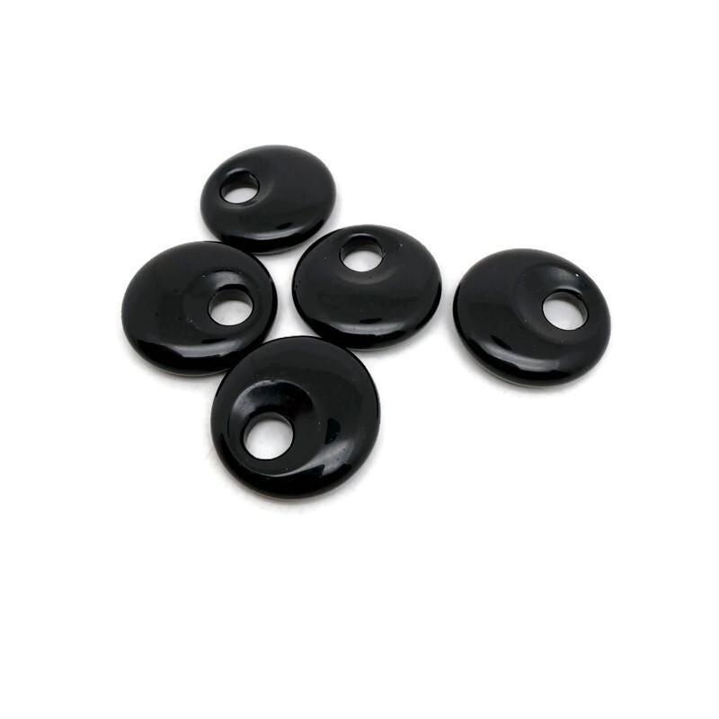 Donut de cristal de obsidiana - Piedra Pi - 30mm - DO1101