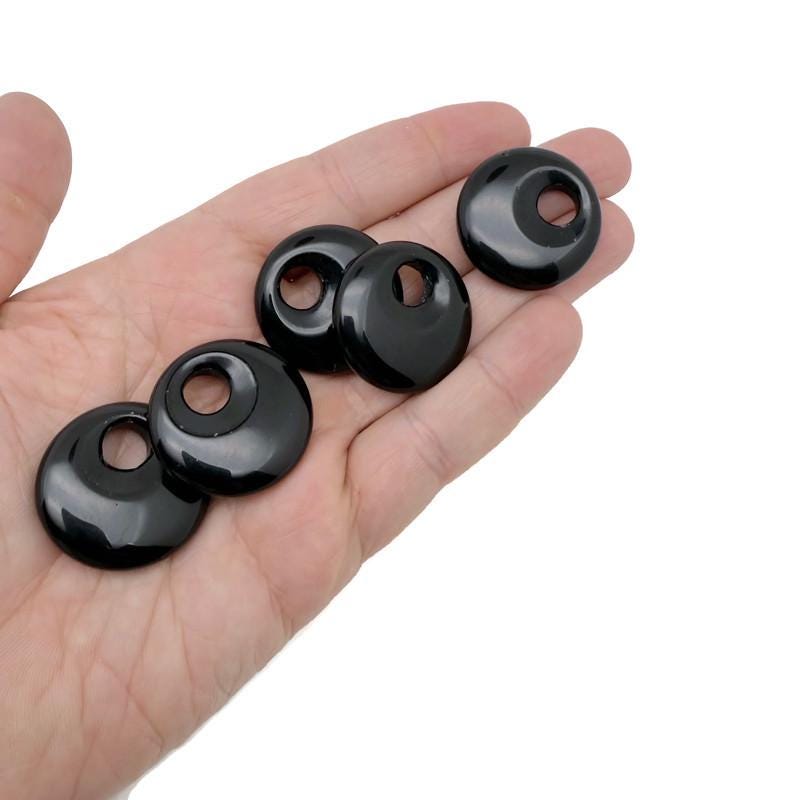 Donut de cristal de obsidiana - Piedra Pi - 30mm - DO1101