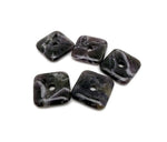 Amethyst square crystal donut pendant with purple gemstone, 30mm Pi stone from GemstoneGO, polished and faceted for jewelry use