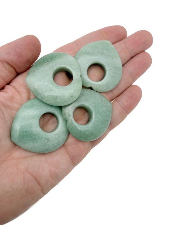 A 40mm Aventurine Love Crystal Heart by GemstoneGO, polished green gemstone with a smooth, heart-shaped design.