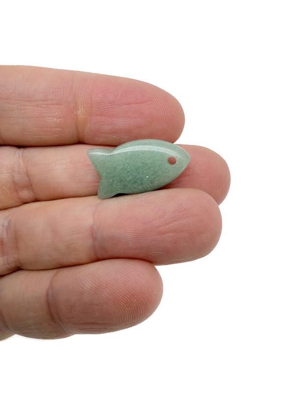 Fish shape crystal pendant from GemstoneGO featuring a healing stone charm, perfect for jewelry or necklace accents.