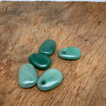 Aventurine oval crystal pendant from GemstoneGO featuring a natural green stone bead for jewelry making and accessories.