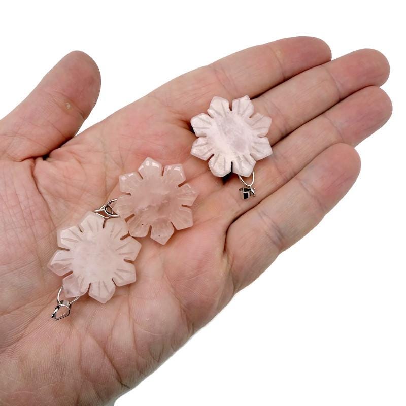 Rose Quartz Gemstone Pendant - Healing Stone - NC1915