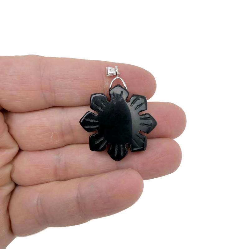 Colgante de gema de obsidiana - Piedra curativa - NC1916
