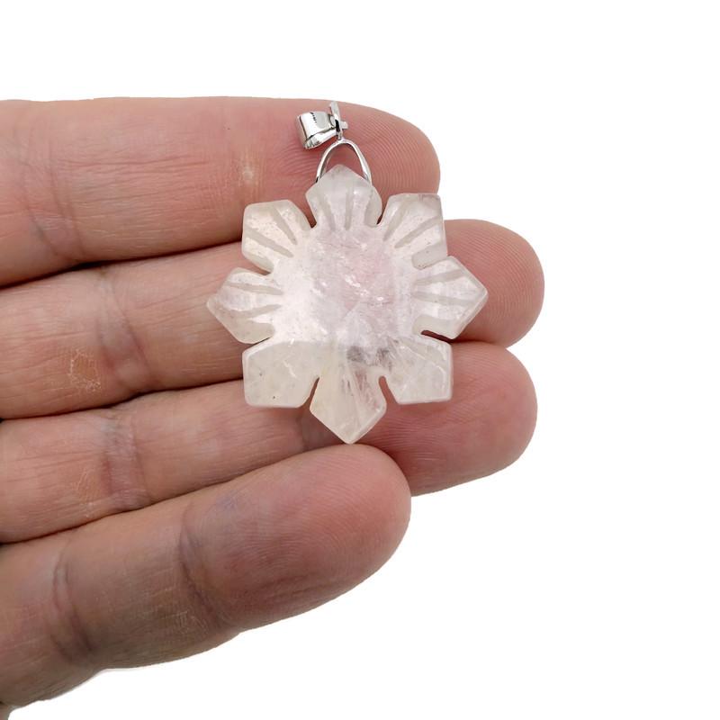 Clear Quartz Gemstone Pendant - Healing Stone - NC1920
