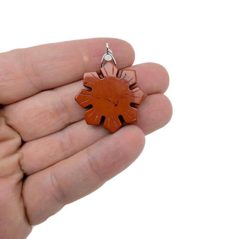Red Jasper Gemstone Pendant - Healing Stone - NC1923