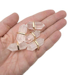 Natural clear quartz double terminated crystal pendant from GemstoneGO, featuring a pointed gemstone gemstone point.