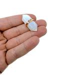 Opalite double terminated crystal pendant with natural gemstone point, showcasing a smooth, polished finish and elegant design by GemstoneGO.
